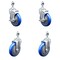 Service Caster 5 Inch SS Blue Polyurethane Swivel 12mm Threaded Stem Caster Brakes, 2PK SSTS20S514-PPUB-BLUE-TLB-M1215-2-S-2 - alternate 4